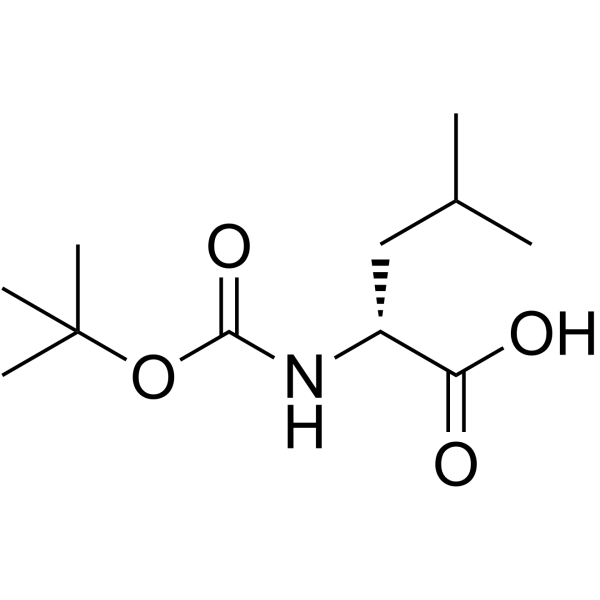 Boc-D-Leu-OH.H2O Structure