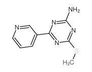 4-methylsulfanyl-6-pyridin-3-yl-1,3,5-triazin-2-amine Structure