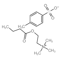 2-butanoyloxyethyl-trimethyl-azanium; 4-methylbenzenesulfonic acid Structure