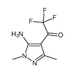 Ethanone, 1-(5-amino-1,3-dimethyl-1H-pyrazol-4-yl)-2,2,2-trifluoro- (9CI) Structure