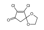 8,9-dichloro-1,4-dioxaspiro[4.4]non-8-en-7-one结构式