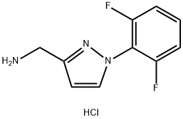 1-[1-(2,6-difluorophenyl)-1H-pyrazol-3-yl]methanamine hydrochloride Structure