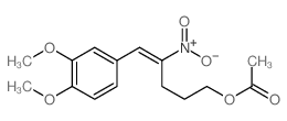 [(E)-5-(3,4-dimethoxyphenyl)-4-nitro-pent-4-enyl] acetate structure