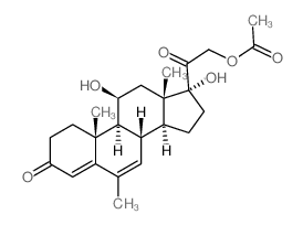 Pregna-4,6-diene-3,20-dione,21-(acetyloxy)-11,17-dihydroxy-6-methyl-, (11b)- (9CI) structure