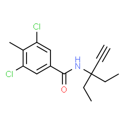 3,5-DICHLORO-N-(3-ETHYLPENT-1-YN-3-YL)-4-METHYLBENZAMIDE Structure