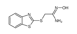 2-benzothiazol-2-ylsulfanyl-N-hydroxy-acetamidine Structure