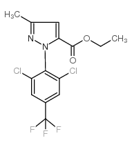 1-[2,6-二氯-4-(氟甲基)苯基]-3-甲基-1H-吡唑-5-羧酸乙酯结构式