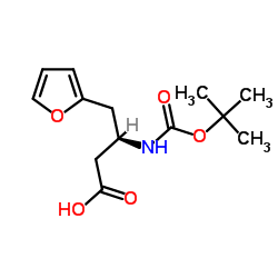 Boc-(R)-3-Amino-4-(2-furyl)-butyric acid Structure