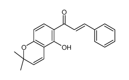 (2E)-1-(5-Hydroxy-2,2-dimethyl-2H-1-benzopyran-6-yl)-3-phenyl-2-propen-1-one Structure