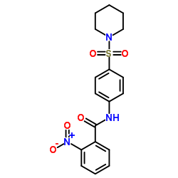 2-Nitro-N-[4-(1-piperidinylsulfonyl)phenyl]benzamide结构式