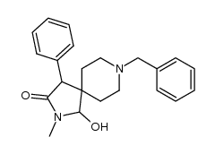 4-hydroxy-3-methyl-1-phenyl-8-benzyl-3,8-diazaspiro[4,5]decanone-3 Structure