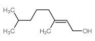 3,7-dimethyloct-2-en-1-ol structure