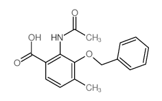 2-acetamido-4-methyl-3-phenylmethoxy-benzoic acid Structure