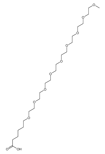 6-[2-[2-[2-[2-[2-[2-[2-(2-methoxyethoxy)ethoxy]ethoxy]ethoxy]ethoxy]ethoxy]ethoxy]ethoxy]hexanoic acid Structure