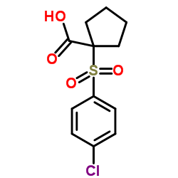 1-(4-CHLORO-BENZENESULFONYL)-CYCLOPENTANE-CARBOXYLIC ACID结构式