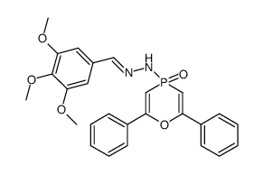 4-oxo-2,6-diphenyl-N-[(3,4,5-trimethoxyphenyl)methylideneamino]-1,4λ5-oxaphosphinin-4-amine结构式