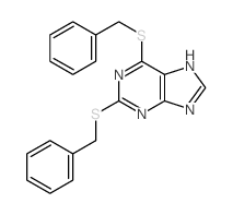 2,6-bis(benzylsulfanyl)-5H-purine structure