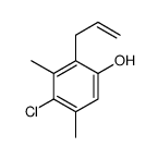 4-chloro-3,5-dimethyl-2-prop-2-enylphenol结构式