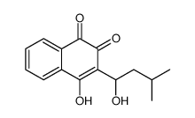 2-Hydroxy-3-(1-hydroxy-3-methylbutyl)-1,4-naphthalenedione结构式