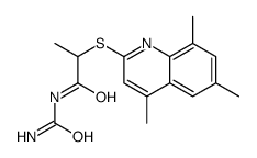 N-carbamoyl-2-(4,6,8-trimethylquinolin-2-yl)sulfanylpropanamide Structure