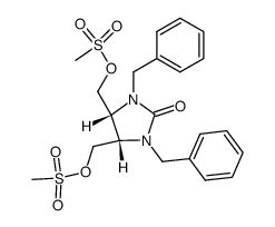 1,3-dibenzyl-4,5-bis-methanesulfonyloxymethyl-imidazolidin-2-one Structure