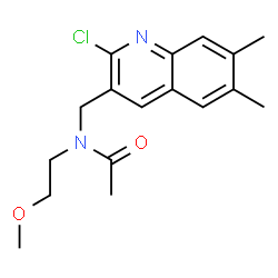 Acetamide, N-[(2-chloro-6,7-dimethyl-3-quinolinyl)methyl]-N-(2-methoxyethyl)- (9CI) structure