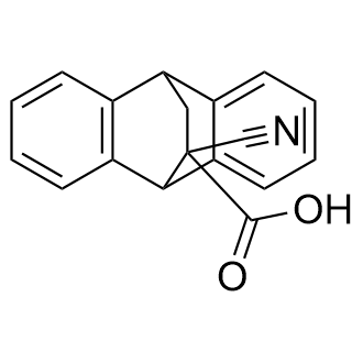 11-氰基-9,10-二氢-9,10-乙桥蒽-11-羧酸结构式