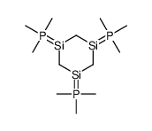 [3,5-bis(trimethyl-λ5-phosphanylidene)-1,3,5-trisilinan-1-ylidene]-trimethyl-λ5-phosphane Structure