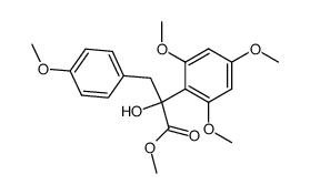 2-Hydroxy-3-(4-methoxy-phenyl)-2-(2,4,6-trimethoxy-phenyl)-propionic acid methyl ester Structure