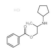 Benzoic acid, 2-(cyclopentylamino)propyl ester, hydrochloride structure