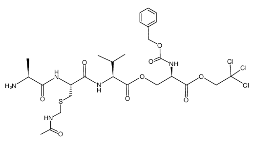 (Z)-D-Ser[L-Ala-L-Cys(Acm)-L-Val]-OTce Structure