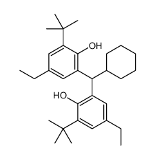 2-tert-butyl-6-[(3-tert-butyl-5-ethyl-2-hydroxyphenyl)-cyclohexylmethyl]-4-ethylphenol Structure