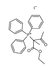 (1-Acetyl-1-aethoxycarbonyl-aethyl)-triphenyl-phosphoniumiodid Structure