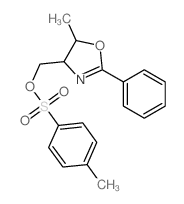 5-methyl-4-[(4-methylphenyl)sulfonyloxymethyl]-2-phenyl-4,5-dihydro-1,3-oxazole structure