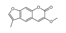 6-methoxy-3-methylfuro[3,2-g]chromen-7-one结构式