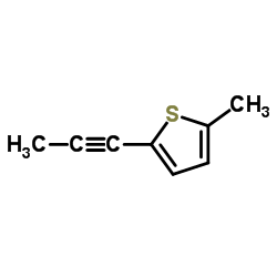 Thiophene, 2-methyl-5-(1-propynyl)- (9CI) structure