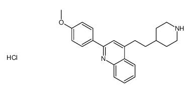 2-(4-methoxyphenyl)-4-(2-piperidin-4-ylethyl)quinoline,hydrochloride Structure