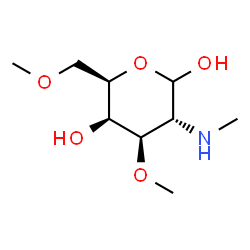 Galactopyranose, 2-deoxy-3,6-di-O-methyl-2-(methylamino)-, D- (8CI) structure