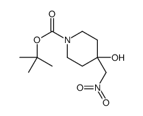 tert-butyl 4-hydroxy-4-(nitromethyl)piperidine-1-carboxylate structure