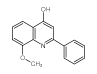 8-甲氧基-2-苯基-4-喹啉醇结构式