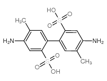 [1,1'-Biphenyl]-2,2'-disulfonicacid, 4,4'-diamino-5,5'-dimethyl-结构式