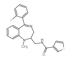 N-[[5-(2-fluorophenyl)-2,3-dihydro-1-methyl-1H-1,4-benzodiazepin-2-yl]methyl]thiophene-3-carboxamide图片