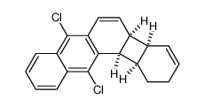 (4aS,4bS,12bR,12cR)-7,12-dichloro-1,2,4a,4b,12b,12c-hexahydrobenzo[3,4]cyclobuta[1,2-a]anthracene结构式