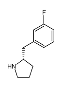 (S)-2-(3-Fluoro-benzyl)-pyrrolidine Structure