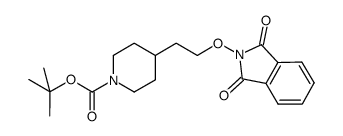 4-[2-(1,3-dioxo-1,3-dihydroisoindol-2-yloxy)ethyl]piperidine-1-carboxylic acid tert-butyl ester Structure