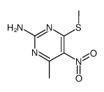 4-methyl-6-methylsulfanyl-5-nitro-pyrimidin-2-ylamine结构式