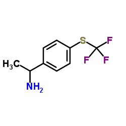 1-(4-((三氟甲基)硫代)苯基)乙胺结构式
