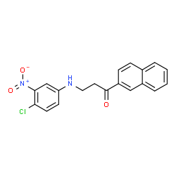 3-(4-chloro-3-nitroanilino)-1-(2-naphthyl)-1-propanone结构式