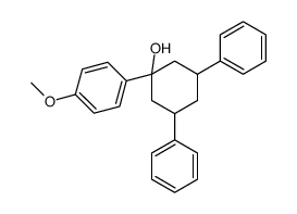 1-(4-methoxyphenyl)-3,5-diphenylcyclohexan-1-ol结构式