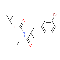 methyl 3-(3-bromophenyl)-2-(tert-butoxycarbonylamino)-2-methylpropanoate structure